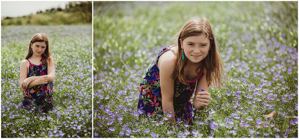 photos dans champs de lin