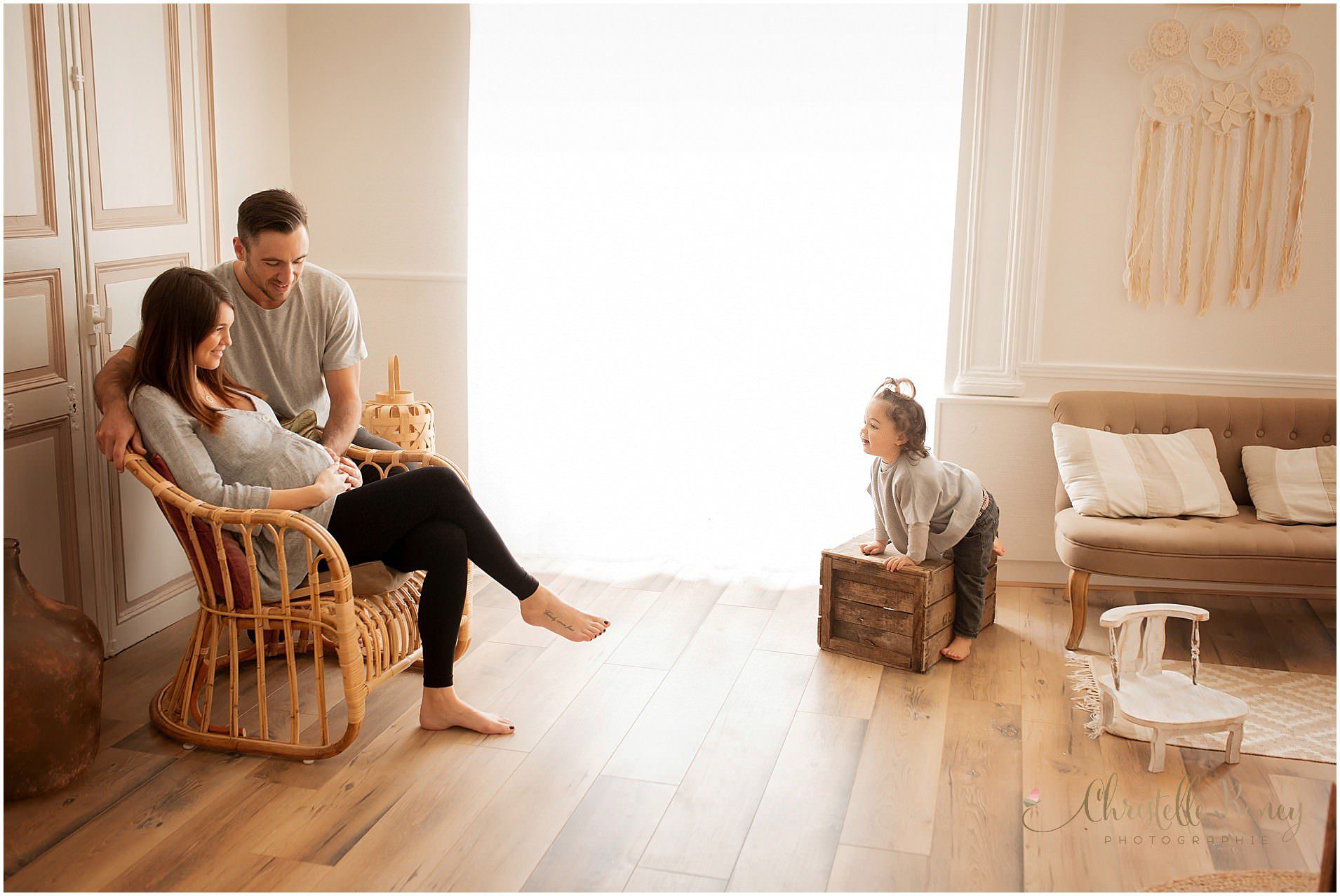 seance photo grossesse studio